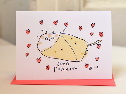 Love Purrito - Mini Card