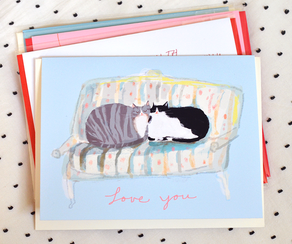 Love Seat Cats - Love You Card