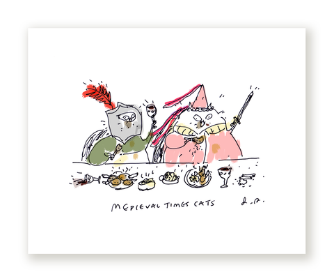 Medieval Times Cat Print