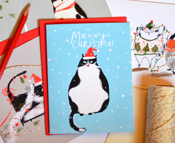 Tuxedo Cat Lover Christmas Set - Mixed Set of 5