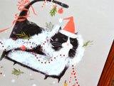 Merry Mess- Christmas Cat Card - Large