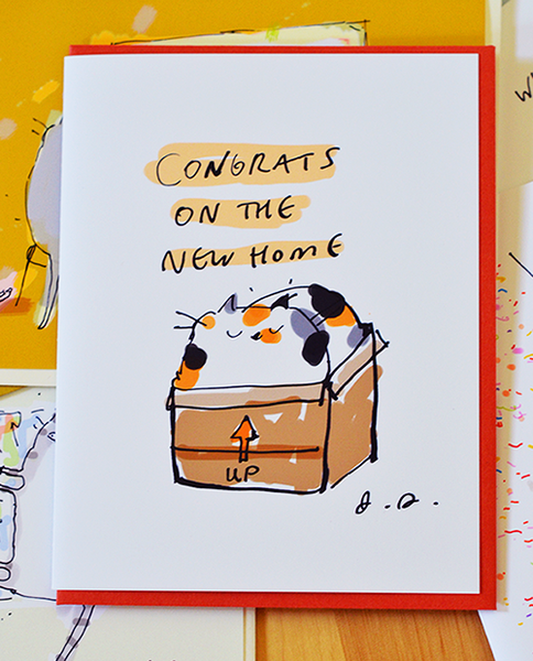 Congrats on the New Home Card- Calico