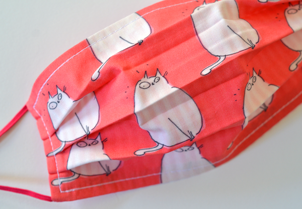 Happy Cat - Pink Cat Face Mask- In Stock