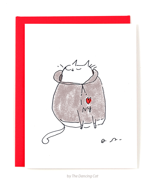I Heart NY Cat Card
