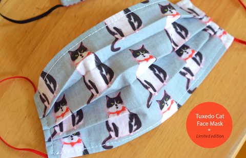 Tuxedo Cat Face Mask- IN STOCK - Limited Edition