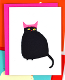 Pink Hat Cat Card