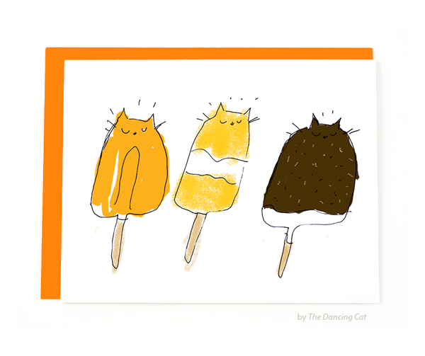 Popsicle Cat Card