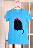 Pink Hat Cat Shirt - Pick Your Color