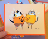 Halloween Kitty Card Set- Mixed Set of 10