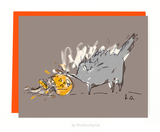There's only room for 1 Pumpkin in this house! Halloween Cat Card