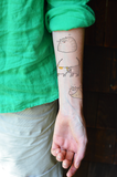 Headbutt Cats - Temporary Tattoo - Set of 2