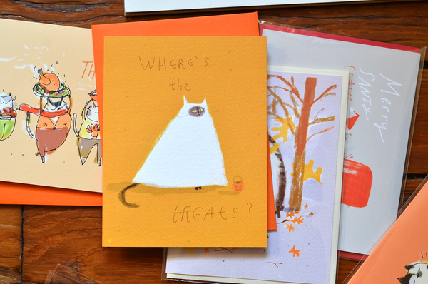 Where's the Treats- Halloween Cat Card