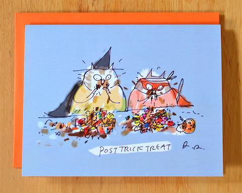 Post Trick Treat - Halloween Cat Card