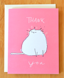 Happy Cat Thank You Card