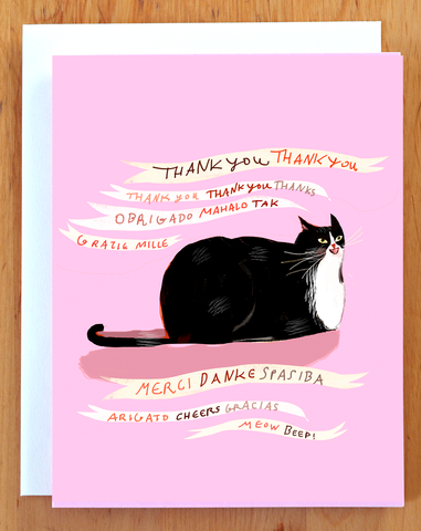 Meow Beep Cat Thank You Card