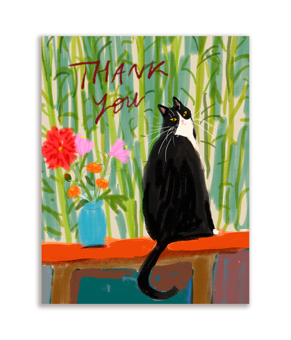 Thank You Cat Card - Bamboo Baby