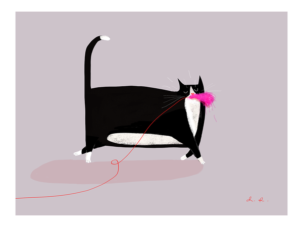 Domestic Predator- The Cat Toy - Fine Art Print - LARGE