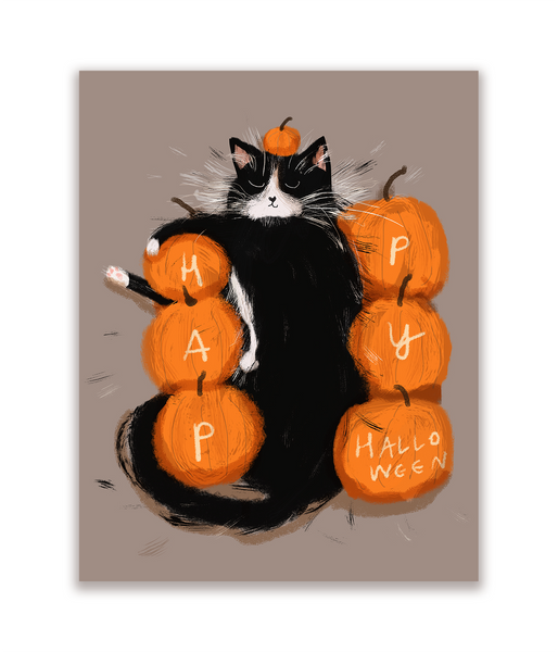 Halloween Kitty Card Set- Mixed Set of 10