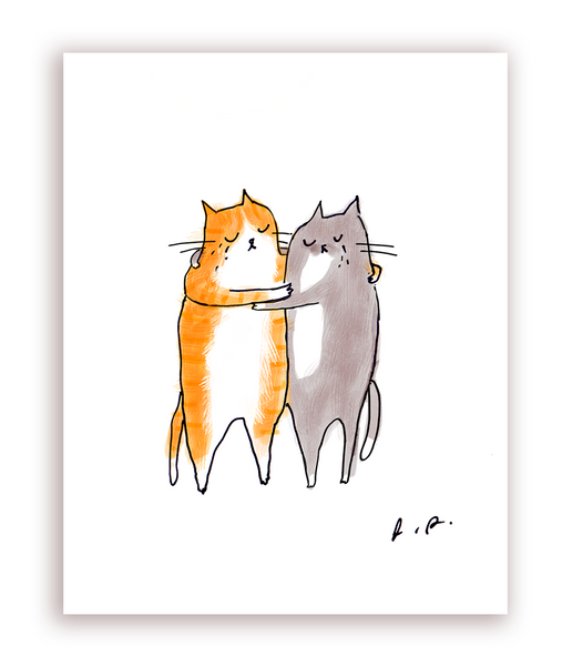Sad Cat Card - Loss - Sympathy Card