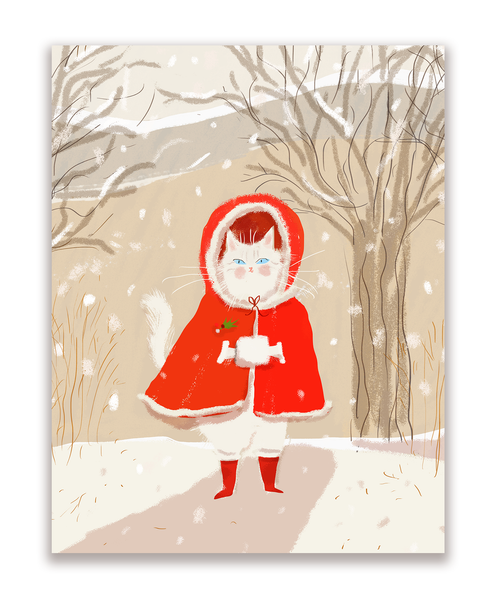 Winter Wonderland - Holiday Cat Card