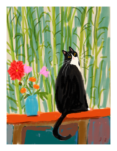 Bamboo Kitty - Cat Print