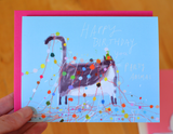 Happy Birthday -Party Balls - Cat Card