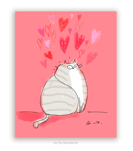 Big Kitty Love Card