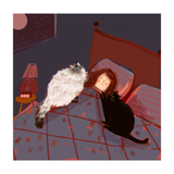 The Bonding Hour - Cat Print - Custom Colors