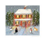 Holiday Visit- Christmas Cat Print
