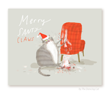 Merry Santy Claws- Christmas Cat Card