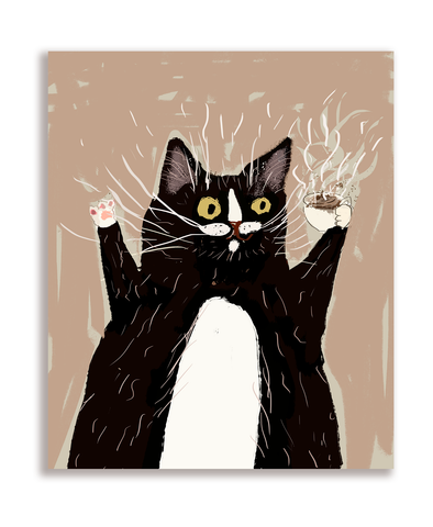 Coffee Cat Card