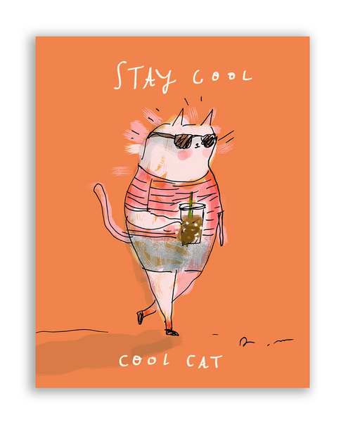 Stay Cool Cool Cat Card