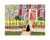 Spring Visit - Cat Print