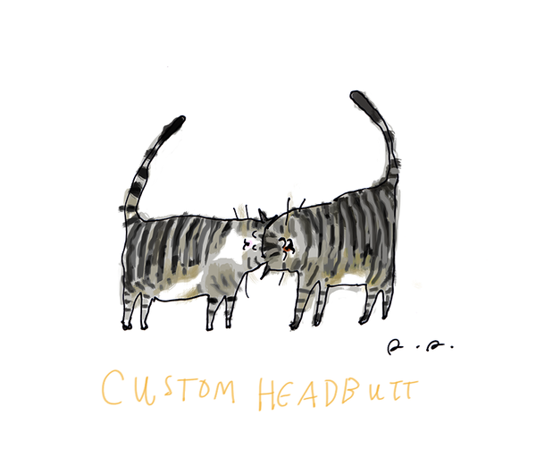 Headbutt Cat print- CUSTOM Colors