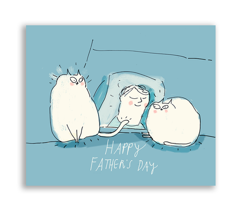Happy Father's Day Card - Cat Dad
