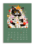 2023 Dancing Cat Calendar - Single Sheet