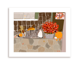 Fall Porch Kitty- Print