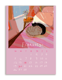2023 Dancing Cat Calendar - Single Sheet