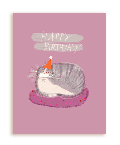 Quarantine Birthday Cat Card
