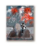 Fireworks Cat Print