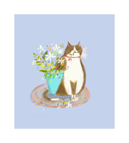 Flower Cat Print