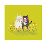 Garden Stroll Cat Print