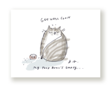 Get Well Soon - Food Bowl- Cat Card