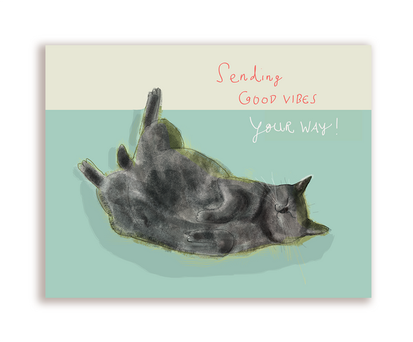Good Vibes Cat Card