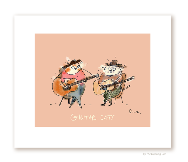 Guitar Cats - The Duet - Fine Art Print