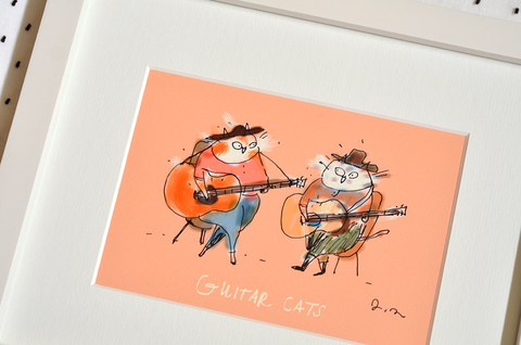 Guitar Cats - The Duet - Fine Art Print