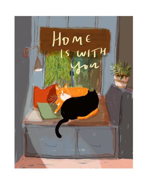 Home is With You - Cat Print
