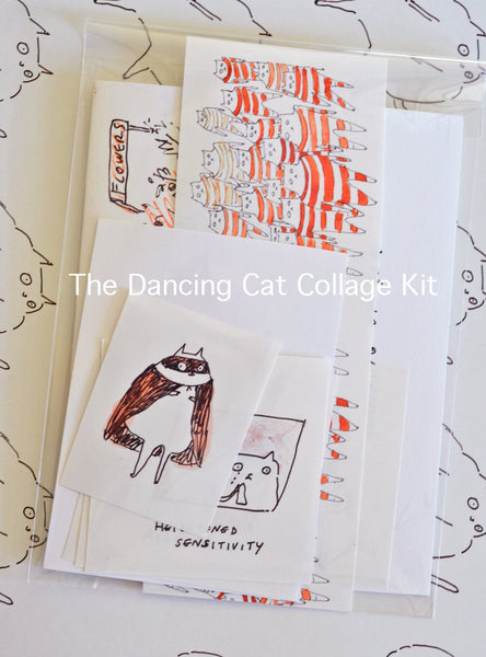 The Dancing Cat Collage Kit- DIY