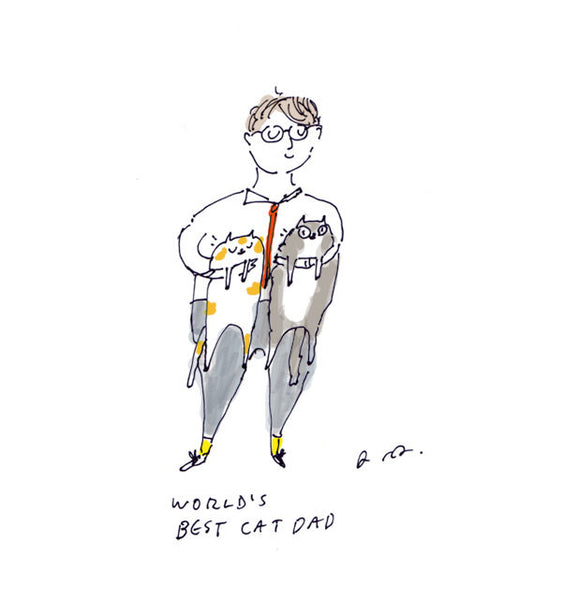 World's Best Cat Dad- Fine Art Print