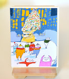 Rockefeller Center Christmas- Christmas Cat Card- NYC